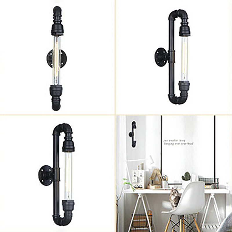 Acqua in metallo Acqua Wall Sconcetto illuminazione a parete in stile industriale lampada montata