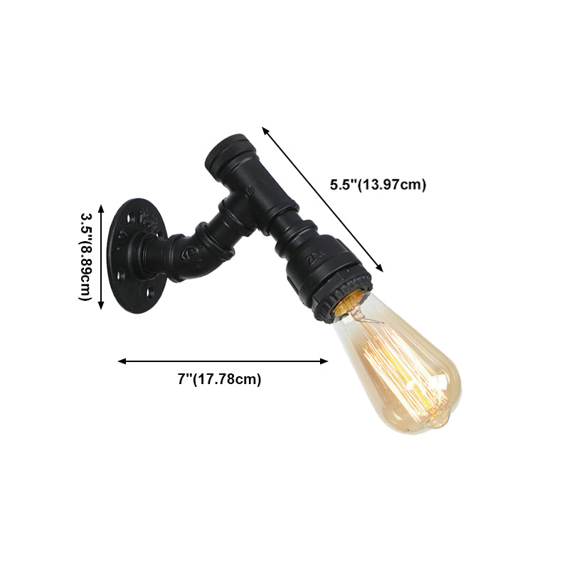 Acqua in metallo Acqua Wall Sconcetto illuminazione a parete in stile industriale lampada montata