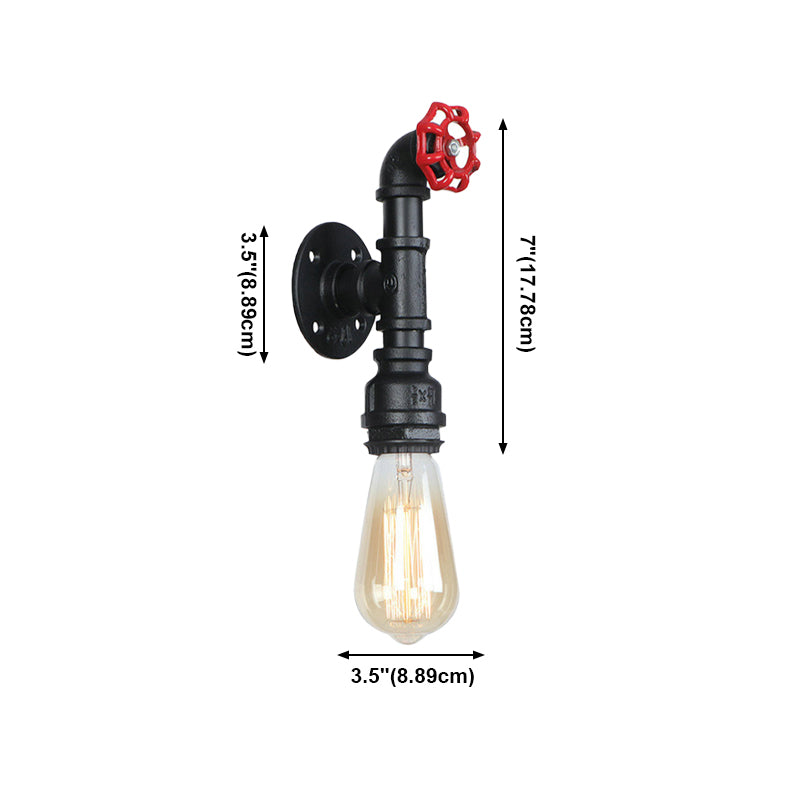 Acqua in metallo Acqua Wall Sconcetto illuminazione a parete in stile industriale lampada montata