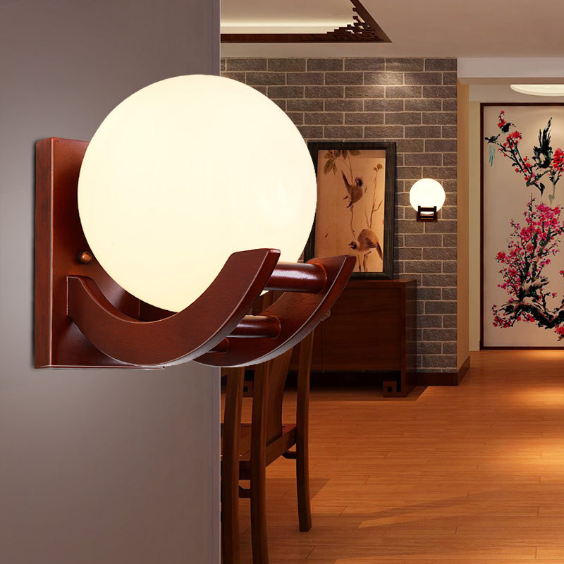 Forma de la pelota Iluminación apliques contemporáneos accesorios de iluminación de pared marrón contemporánea