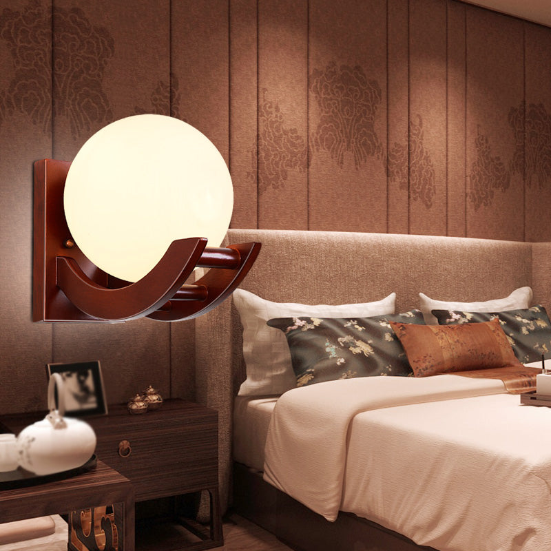 Forma de la pelota Iluminación apliques contemporáneos accesorios de iluminación de pared marrón contemporánea