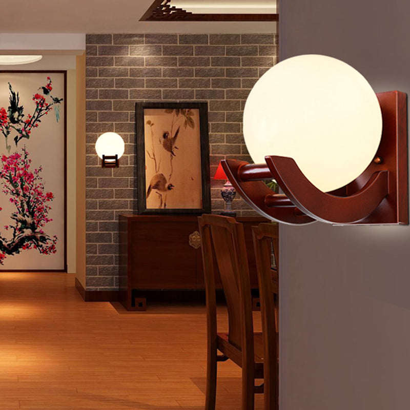 Forma de la pelota Iluminación apliques contemporáneos accesorios de iluminación de pared marrón contemporánea