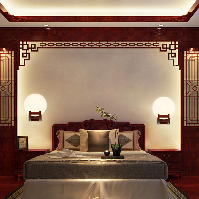 Forma de la pelota Iluminación apliques contemporáneos accesorios de iluminación de pared marrón contemporánea