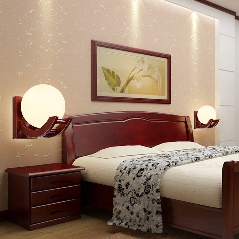 Forma de la pelota Iluminación apliques contemporáneos accesorios de iluminación de pared marrón contemporánea