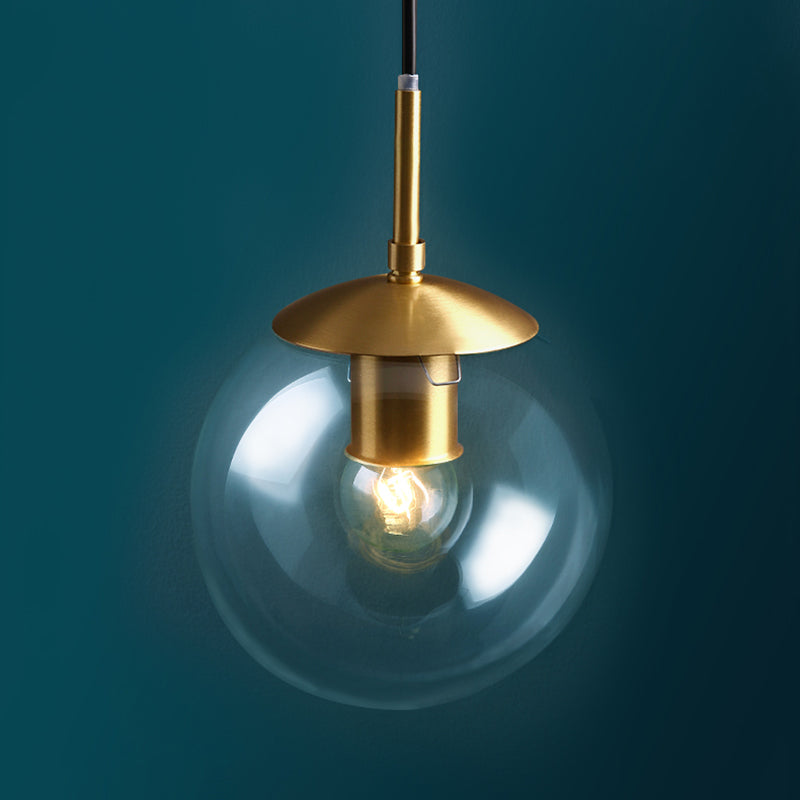 Contemporary Glass Lampshade Wall Sconce One Head Metal Wall Mounted Light Fixture for Living Room