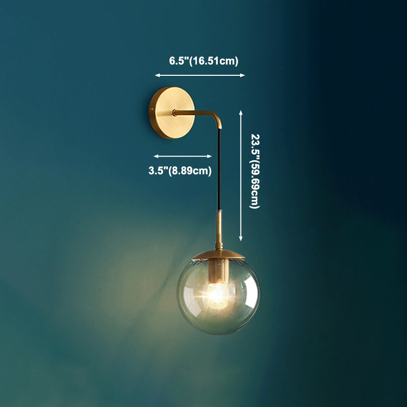 Salon Simple Gnonce Lighttures 1 Bulbe en verre mural d'éclairage