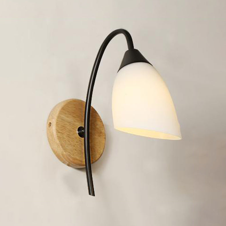 Éclairage de paroi en bois géométrique Appiculture de lumière murale beige minimaliste