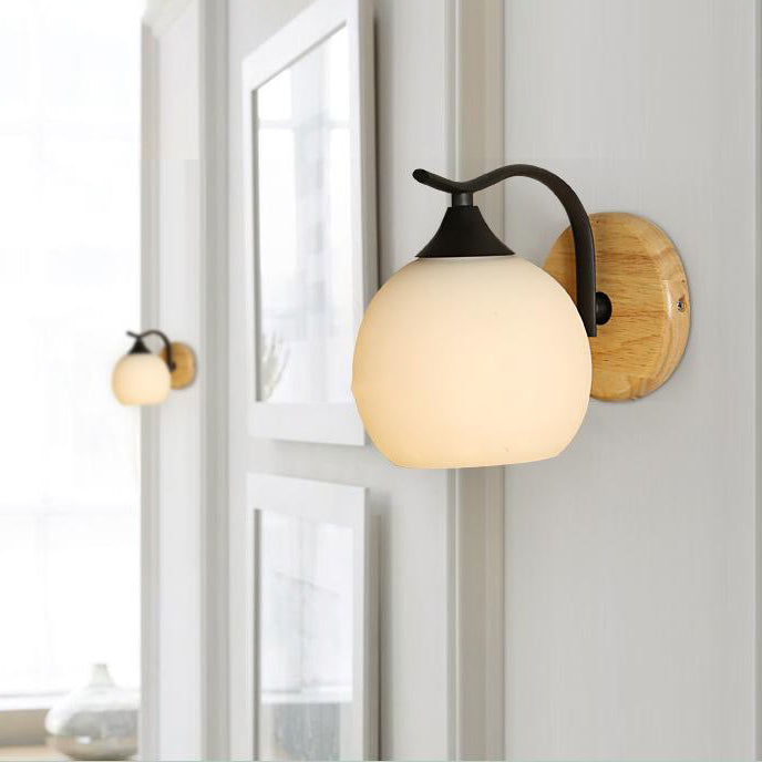 Éclairage de paroi en bois géométrique Appiculture de lumière murale beige minimaliste