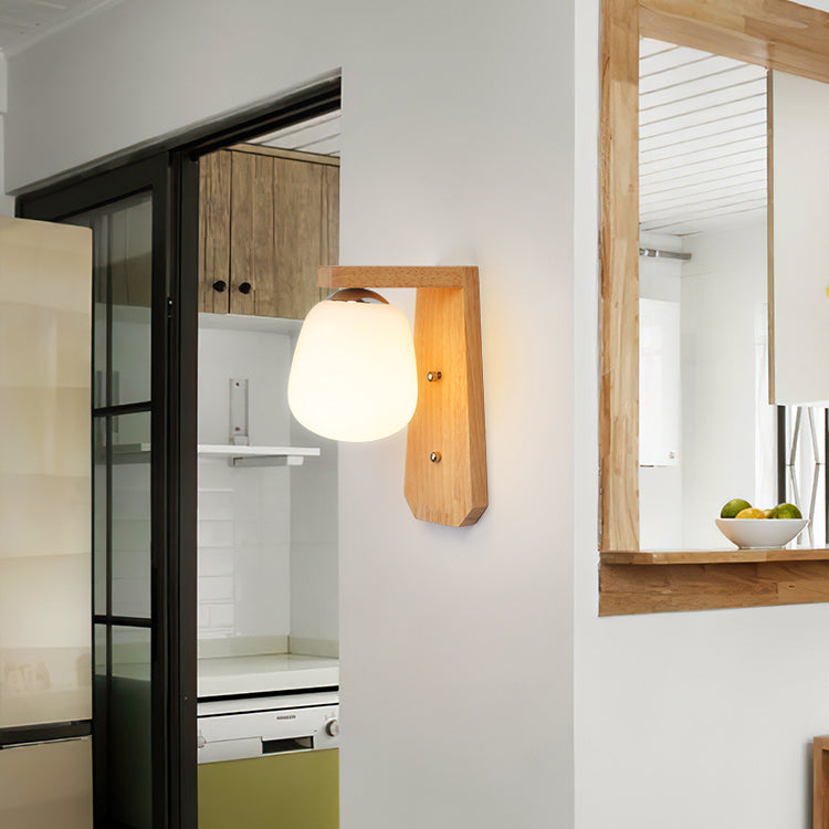 Éclairage mural ombré Simplicité Style Wood Beige Sconce Lightture