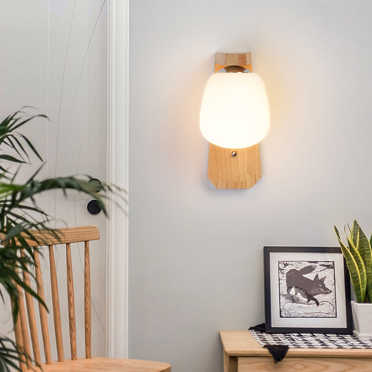Éclairage mural ombré Simplicité Style Wood Beige Sconce Lightture