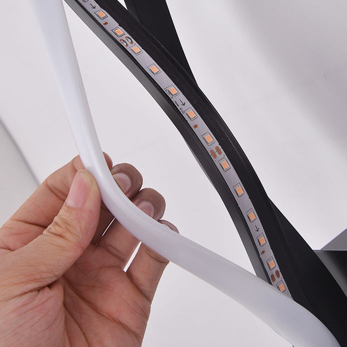 Salon moderniste applique murale noire LED simple mural