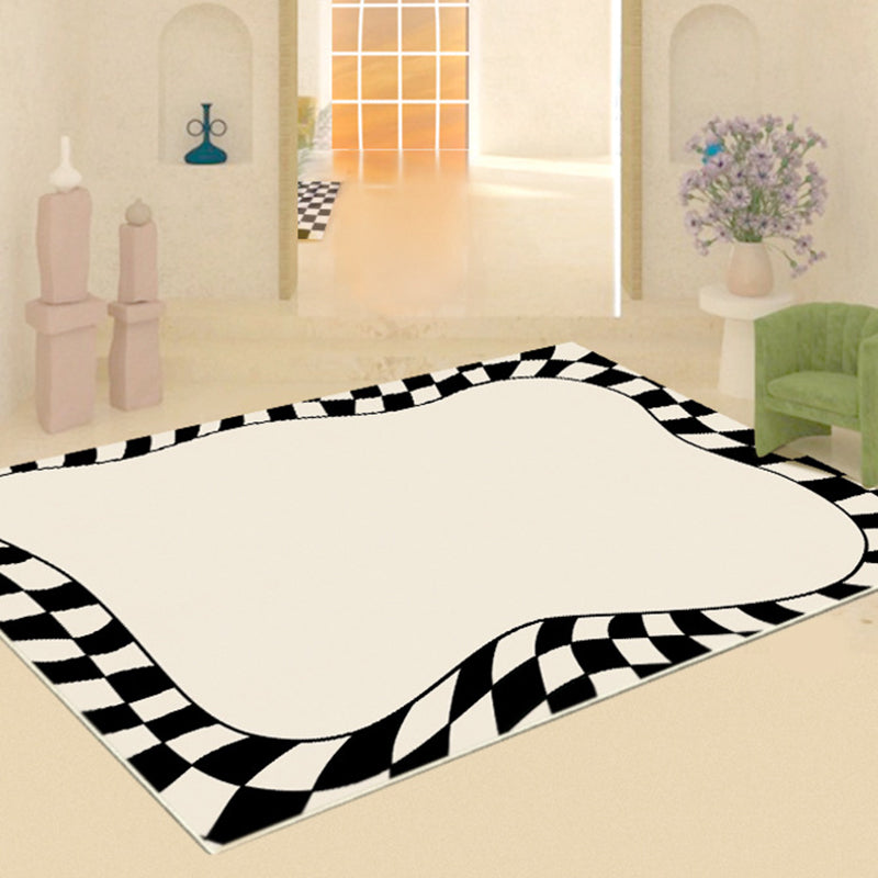 Green Modern Carpet Blending Lattice Carpet Stain Resistant Carpet for Living Room