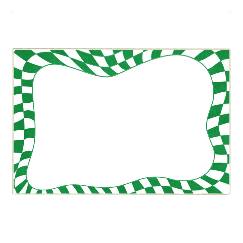 Green Modern Carpet Blending Lattice Carpet Stain Resistant Carpet for Living Room