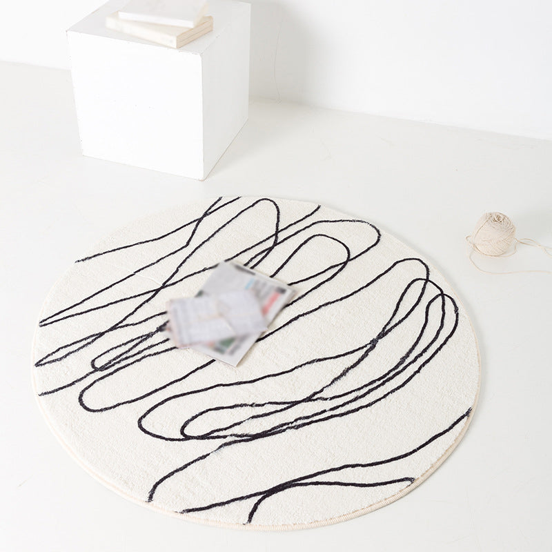 Alfombra blanca moderna mezcla abstractación alfombra cubierta de respaldo sin deslizamiento para el salón para el salón