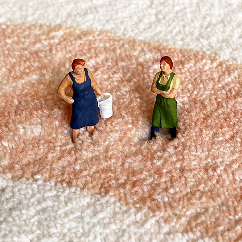 Beige Simple Carpet Polyester Line Carpet Washable Carpet for Living Room