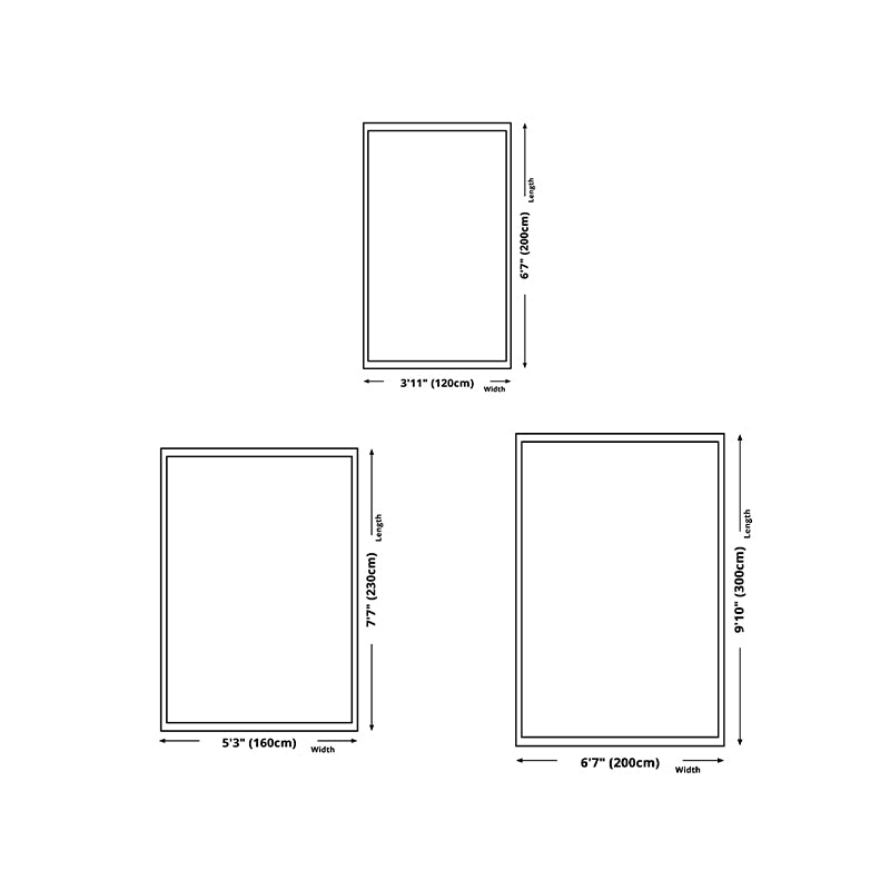 Beige Simple Carpet Polyester Line Carpet Washable Carpet for Living Room