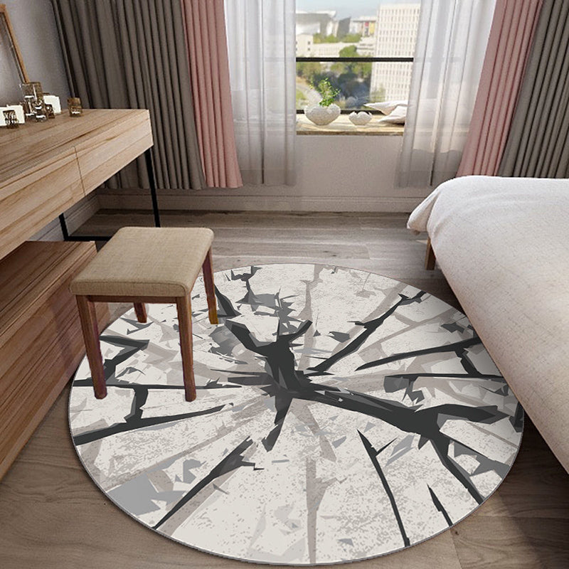Black Diamond Rug Polyster Simple Rug Washable Rug for Living Room