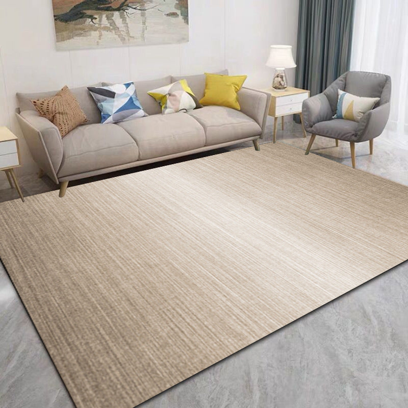Gray Modern Rug Polyester Leaves Rug Non-Slip Backing Rug for Living Room