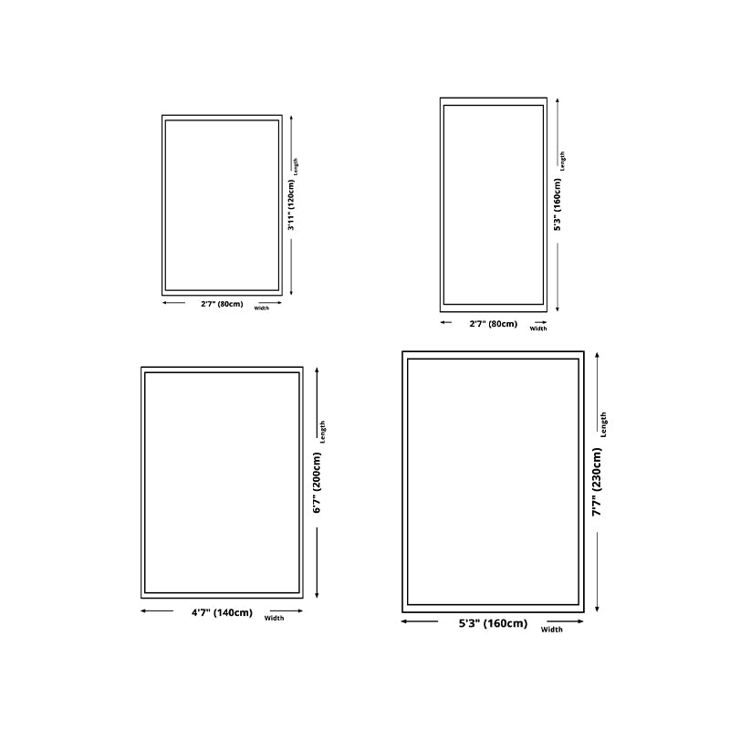 Dark Brown Modern Rug Polyester Pattern Rug Non-Slip Backing Rug for Living Room