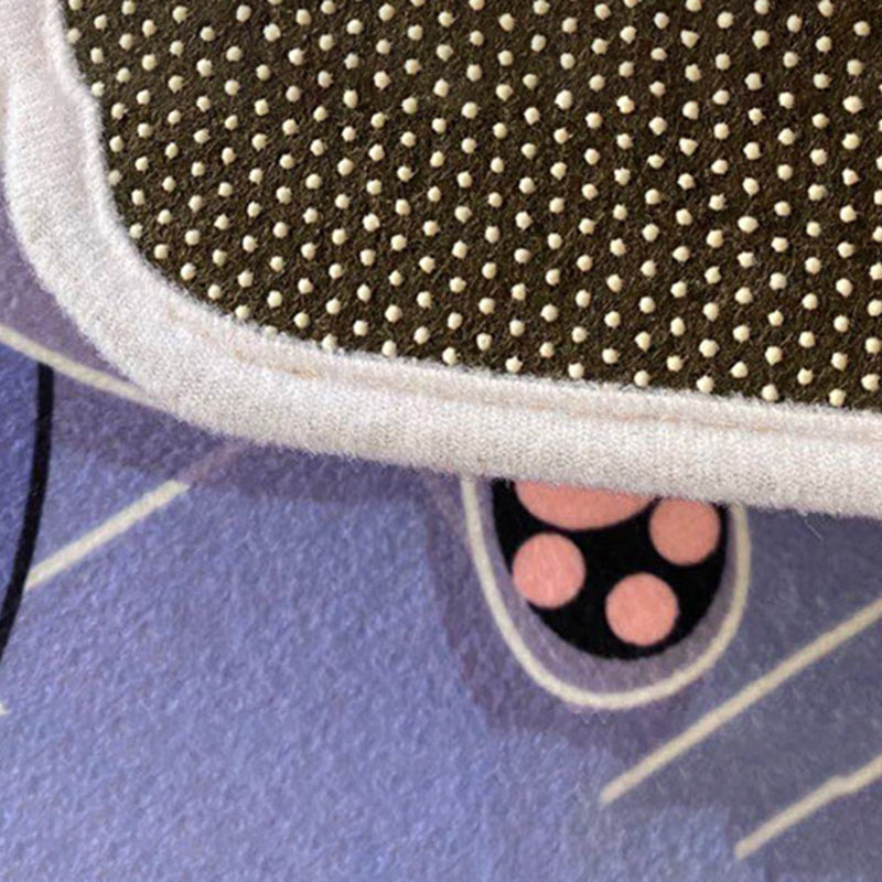 Gray Simple Carpet Polyester Deer Carpet Darwing Area Carpet for Living Room