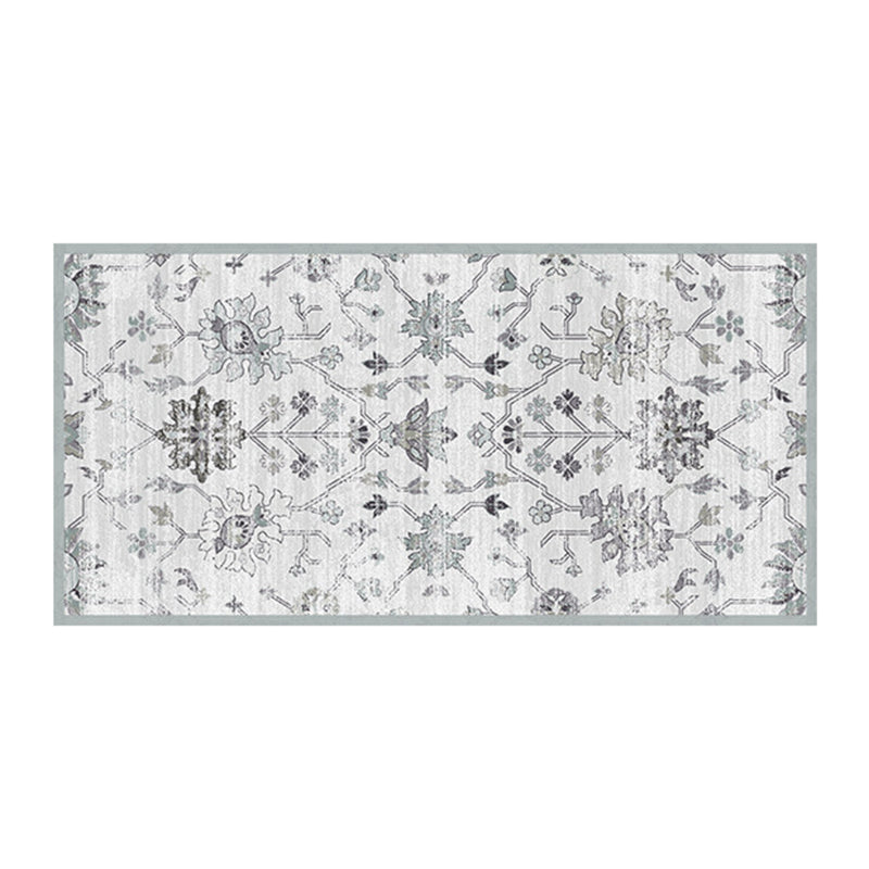 Light Gray Modern Rug Polyester Graphic Rug Non-Slip Backing Rug for Living Room