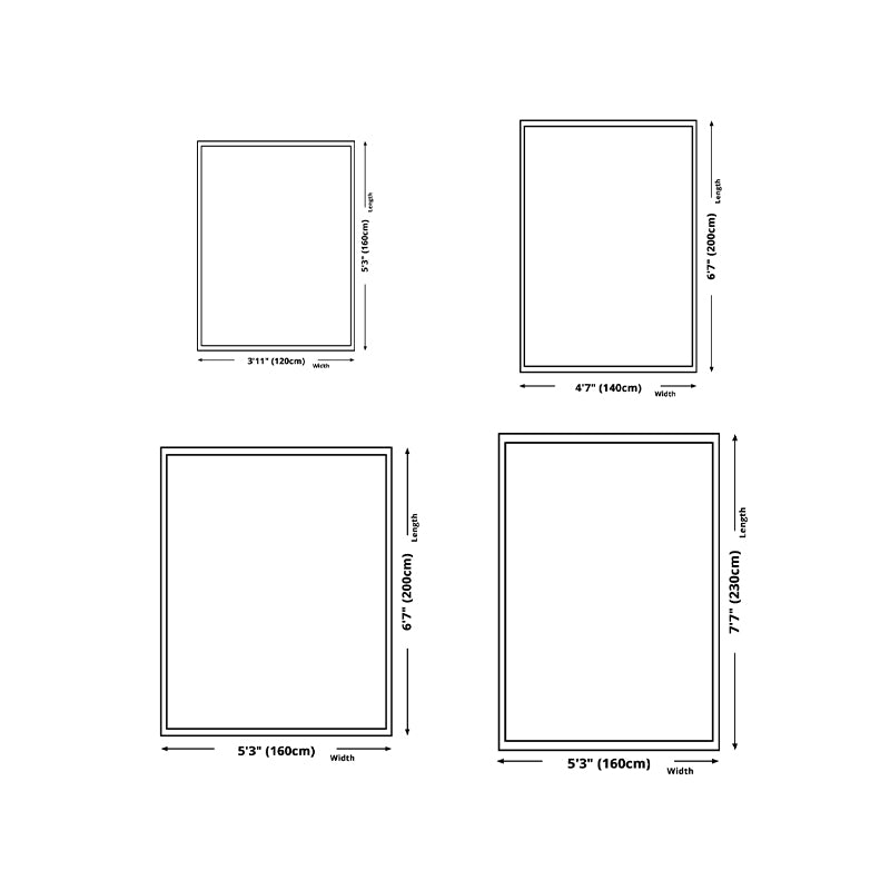 Light Yellow Simple Polyester Striped Rug Non-Slip Backing Rug for Living Room