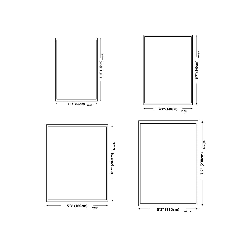 Light Blue Modern Rug Polyester Abstract Graphic Rug Non-Slip Backing Rug for Drawing Room