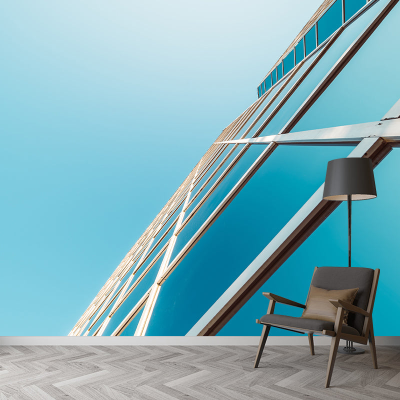 Building Mural Wallpaper for Office Meeting Room Wall Decor, Moisture Resistant