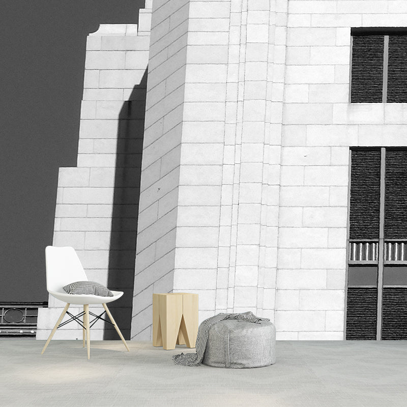 Building Mural Wallpaper for Office Meeting Room Wall Decor, Moisture Resistant