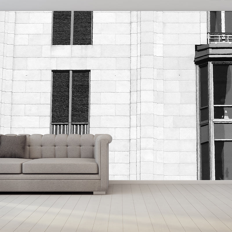 Building Mural Wallpaper for Office Meeting Room Wall Decor, Moisture Resistant