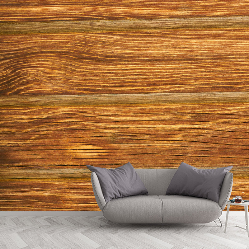 Full Size Wood Grain Mural Contemporary Home Decor for Sitting Room, Water Resistant