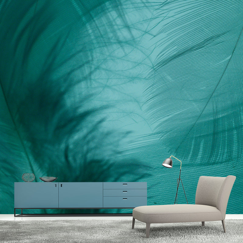 Modern Fluffy Feather Wall Murals for Living Room Gust Room, Water Resistant