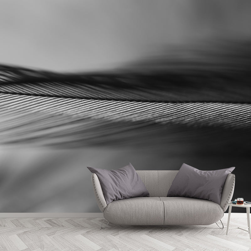 Modern Fluffy Feather Wall Murals for Living Room Gust Room, Water Resistant