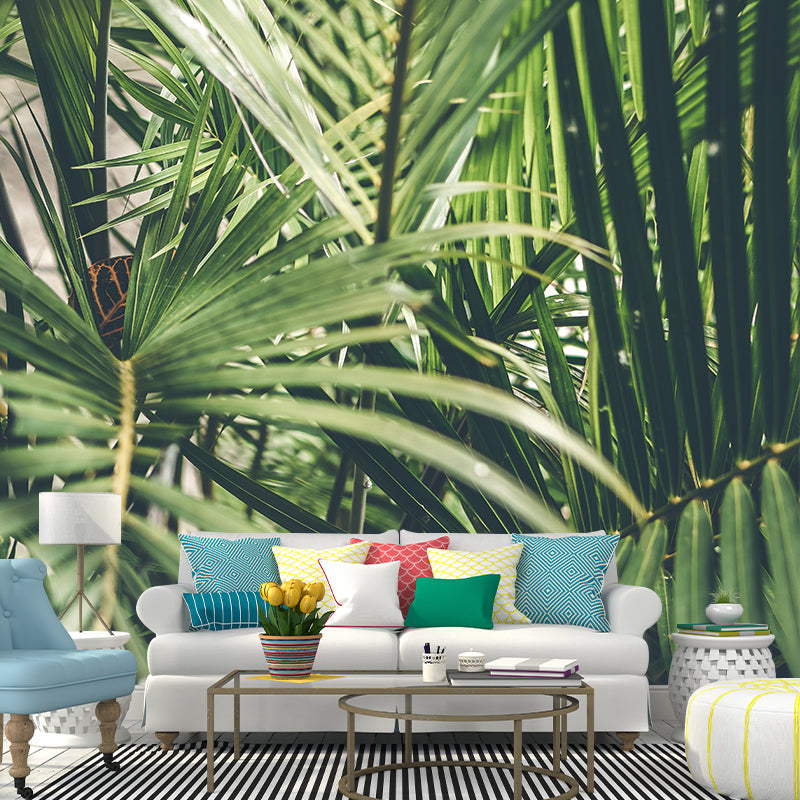 Tree Leaf Mural Stain-Resistant Wall Decor for Dining Room, Personalized Size