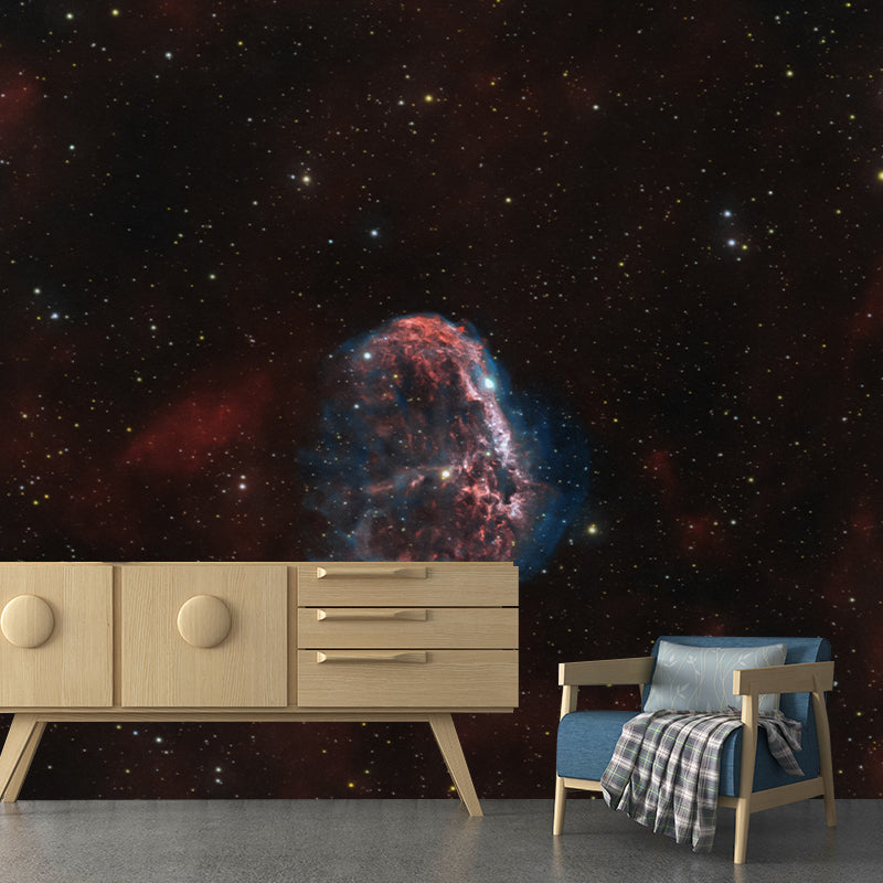Galaxy Planet Wall Covering for Living Room, Water Resistant, Custom Size Available