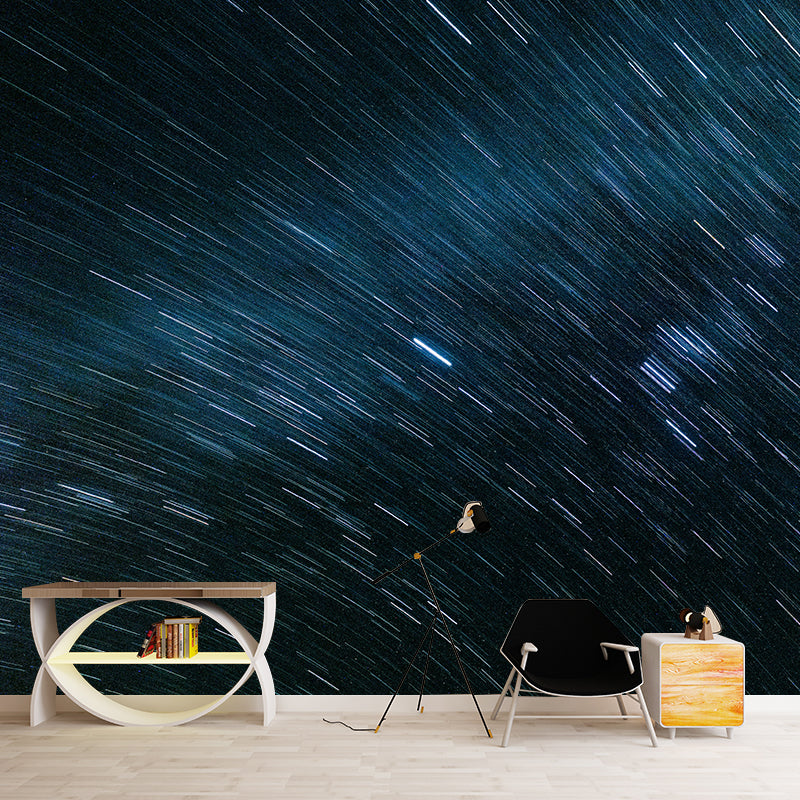 Galaxy Planet Wall Covering for Living Room, Water Resistant, Custom Size Available