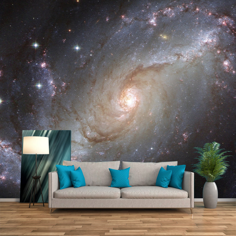 Galaxy Planet Wall Covering for Living Room, Water Resistant, Custom Size Available