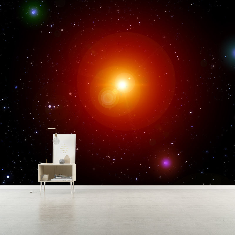 Galaxy Planet Mural Wallpaper for Bedroom Wall Decor, Customized Size Available