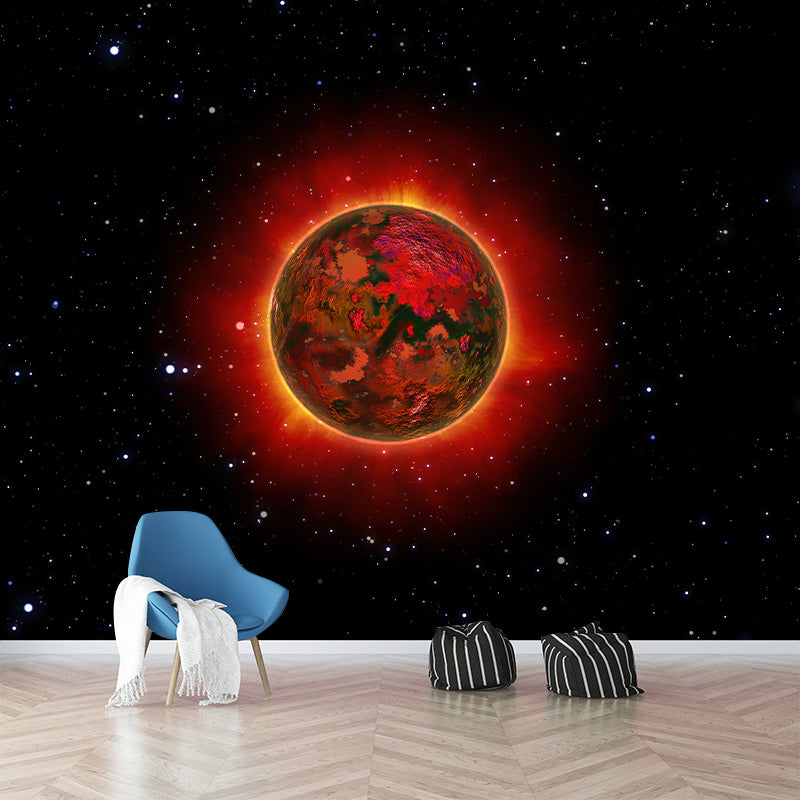 Galaxy Planet Mural Wallpaper for Bedroom Wall Decor, Customized Size Available