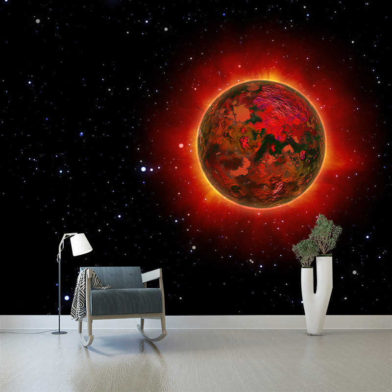 Galaxy Planet Mural Wallpaper for Bedroom Wall Decor, Customized Size Available