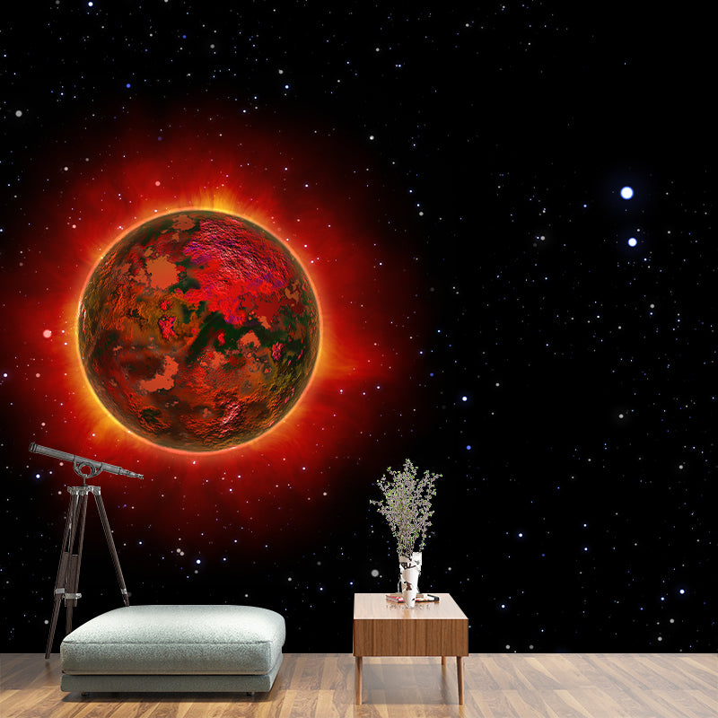 Galaxy Planet Mural Wallpaper for Bedroom Wall Decor, Customized Size Available