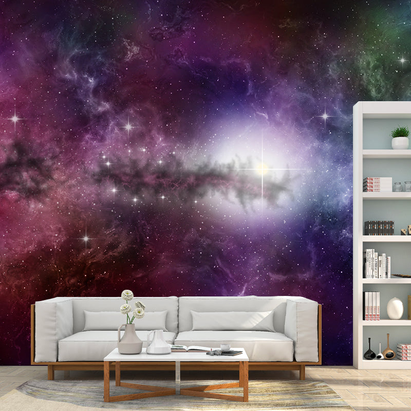 Mysterious Galaxy Mural Decal for Living Room Wall Decor, Customized Size Available