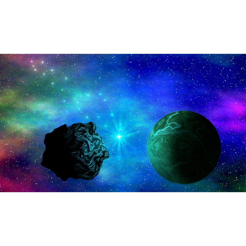 Mysterious Galaxy Mural Decal for Living Room Wall Decor, Customized Size Available