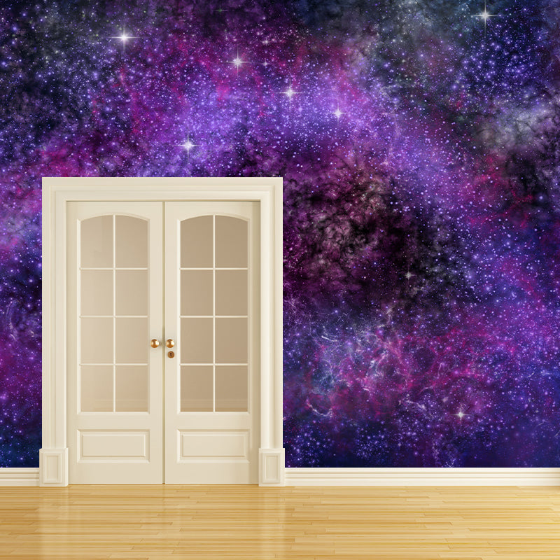 Mysterious Galaxy Mural Decal for Living Room Wall Decor, Customized Size Available