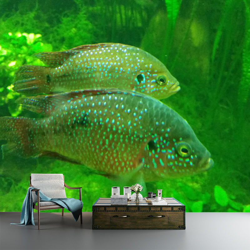 Marine Life Mural Environment Friendly Wallpaper for Girl's Bedroom, Made to Measure