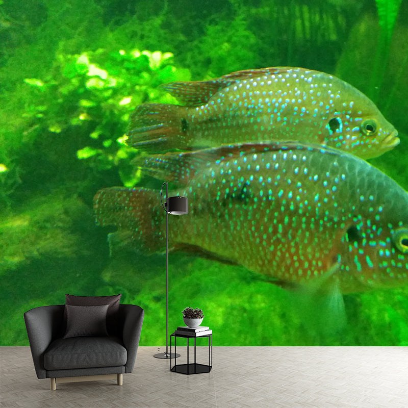 Marine Life Mural Environment Friendly Wallpaper for Girl's Bedroom, Made to Measure