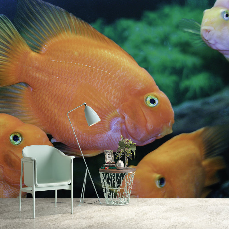 Marine Life Mural Environment Friendly Wallpaper for Girl's Bedroom, Made to Measure