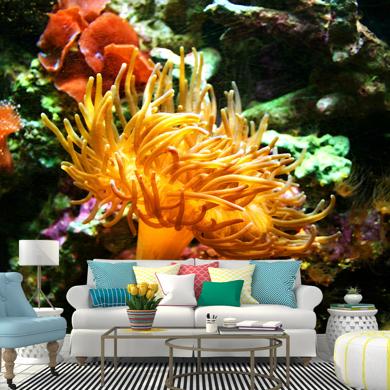 Marine Life Wall Mural Moisture Resistant Home Decor for Sitting Room Bedroom
