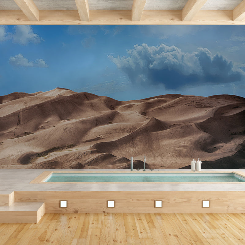 Desert Desertification View Mural Mildew Resistant for Bedroom Decoration