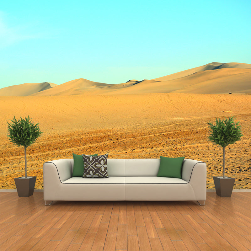 Desert Desertification View Mural Mildew Resistant for Bedroom Decoration